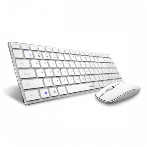 Комплект (клавиатура и мышь) Rapoo 9300M Silent Wireless White фото 5