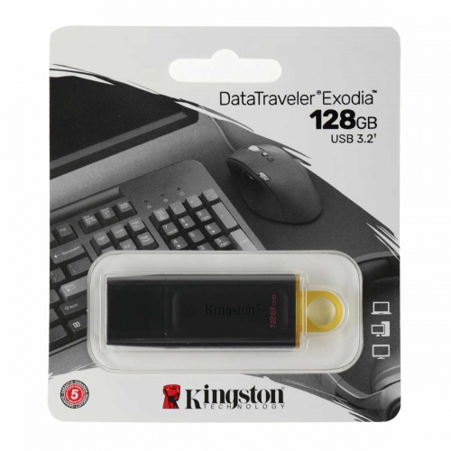 Флешка Kingston DataTraveler Exodia 128Gb Black фото 3