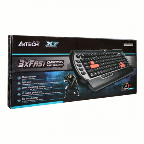 Клавиатура A4Tech X7-G800MU Black-Silver PS/2