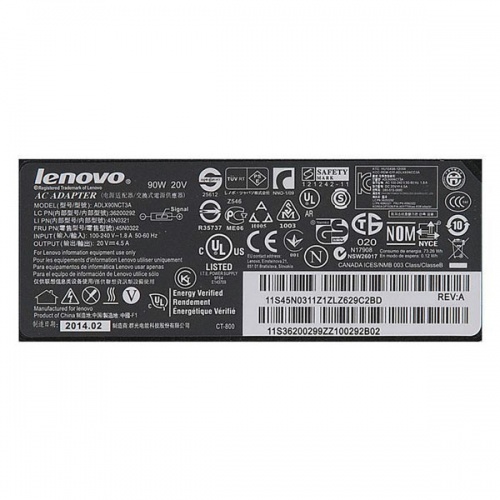 Блок питания для ноутбука Lenovo ADLX90NCT3A (20V/4.5A/90W/прямоугольный) фото 2