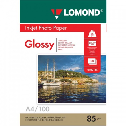 Фотобумага LOMOND глянец, А4, 85г/м2, 100 листов Фотобумага LOMOND глянец, А4, 85г/м2, 100 листов