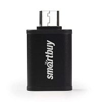 Адаптер SmartBuy OTG USB 2.0 AF-Type-C Black