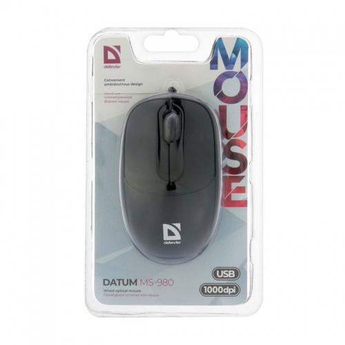 Мышь Defender Datum MS-980 Black USB фото 2