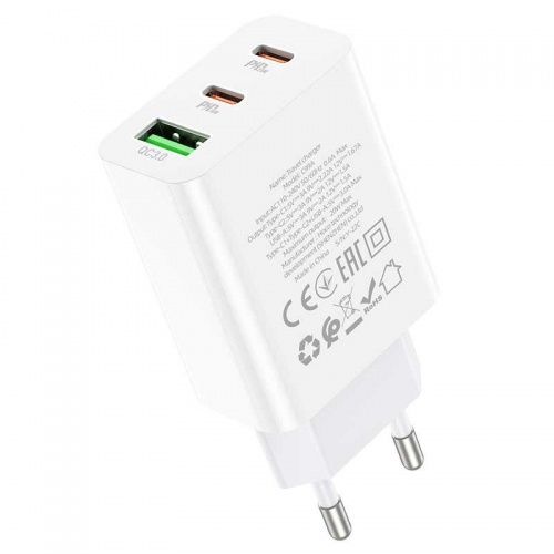Зарядное устройство Hoco C99A PD20W + QC 3.0 White фото 3
