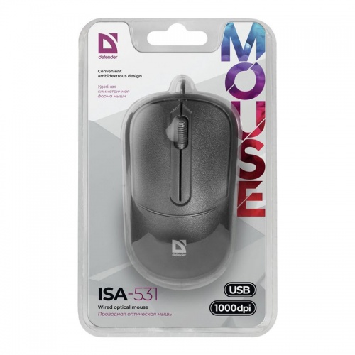 Мышь Defender ISA-531 Black USB фото 4