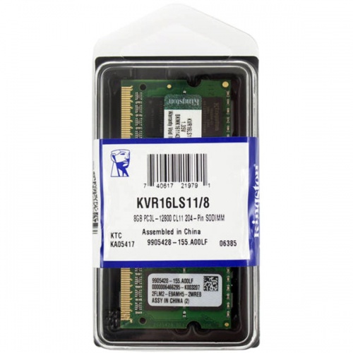 Модуль памяти So-DIMM Kingston KVR16LS11/8 DDR3L 8GB 1600MHz