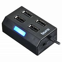 Разветвитель USB 2.0 Buro BU-HUB4-U2.0 Black