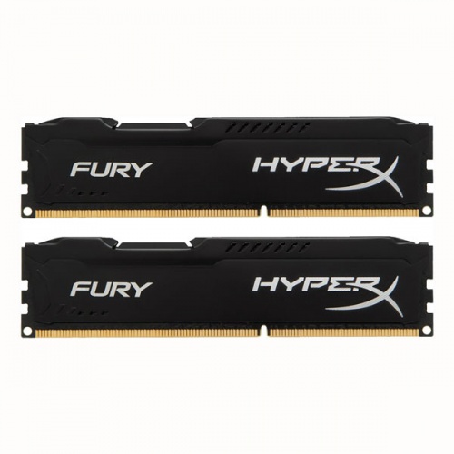 Модуль памяти DIMM Kingston HyperX Fury Black Series HX318C10FBK2/16 DDR3 2x8GB 1866MHz