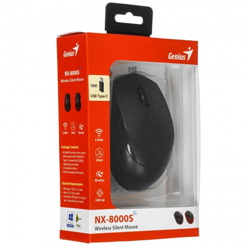 Мышь Genius NX-8000S Silent Wireless Black фото 4