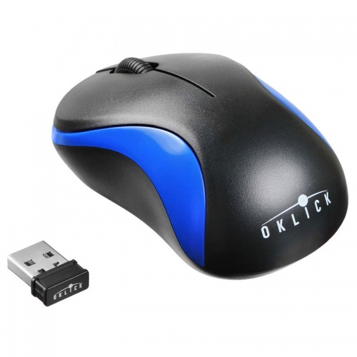 Мышь Oklick 605SW Wireless Black-Blue фото 2