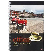Бизнес-тетрадь "Офис и кофе" A4, 80 л, клетка
