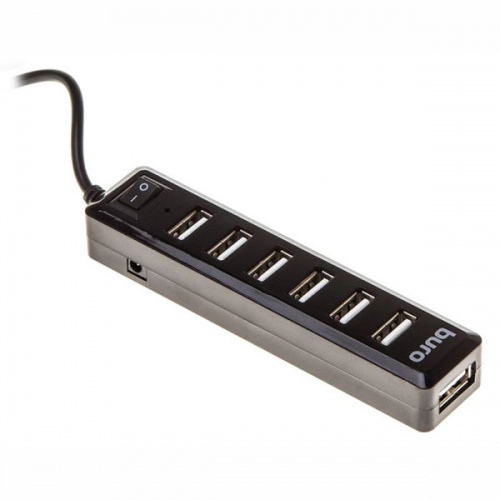 Разветвитель USB 2.0 Buro BU-HUB7-1.0-U2.0 Black фото 4