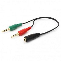 Адаптер для гарнитуры Cablexpert Jack 3.5 мм (4pin)-2хPlug 3.5 мм