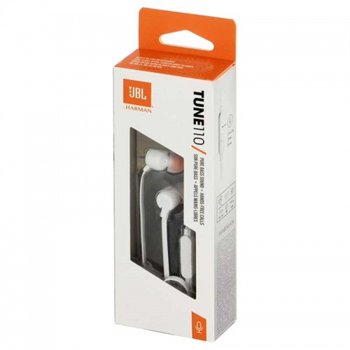 Гарнитура JBL T110 White фото 3