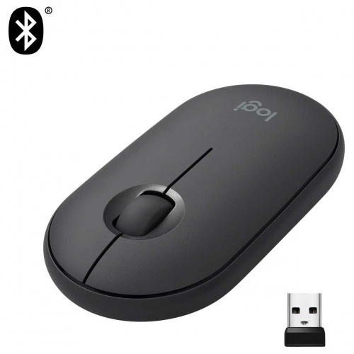 Мышь Logitech Pebble M350 Silent Black Multi-mode фото 4