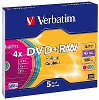 DVD+RW Verbatim Colour (slim, 5)
