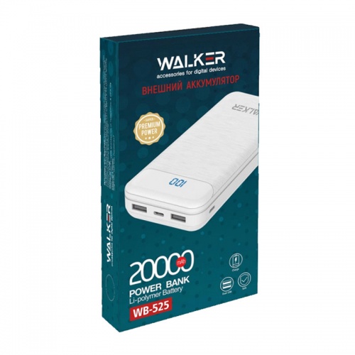 Внешний аккумулятор Walker WB-525 20000 мАч White фото 3