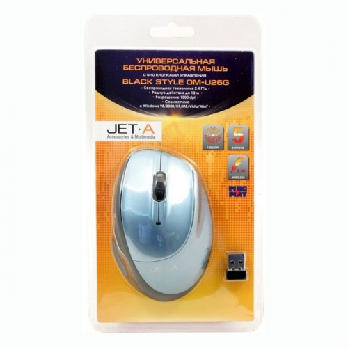 Мышь Jet.A OM-U26G Blue USB