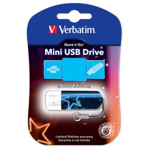 Флешка Verbatim Neon Edition USB 16Gb Blue фото 2