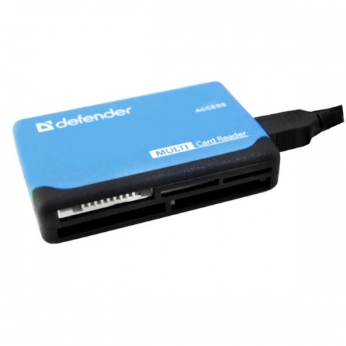 Картридер USB 2.0 Defender Ultra Black-Blue фото 4