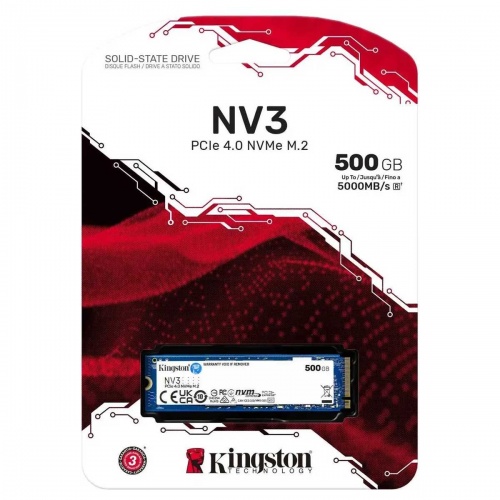 SSD накопитель M.2 PCI-E Kingston NV3 NVMe 500Gb фото 3 SSD накопитель M.2 PCI-E Kingston NV3 NVMe 500Gb фото 3