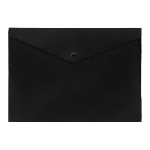 Папка-конверт на кнопке Attache А4 180 мкм, черный