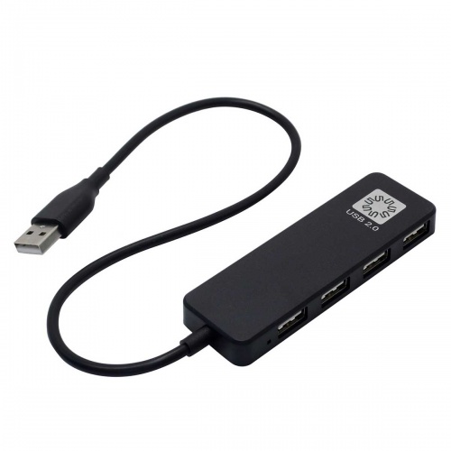 Разветвитель USB 2.0 5bites HB24-209BK Black