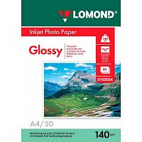Фотобумага LOMOND глянец, А4, 140г/м2, 50 листов