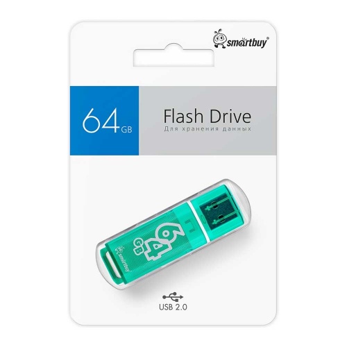 Флешка USB 2.0 SmartBuy Glossy 64Gb Green фото 2 Флешка USB 2.0 SmartBuy Glossy 64Gb Green фото 2