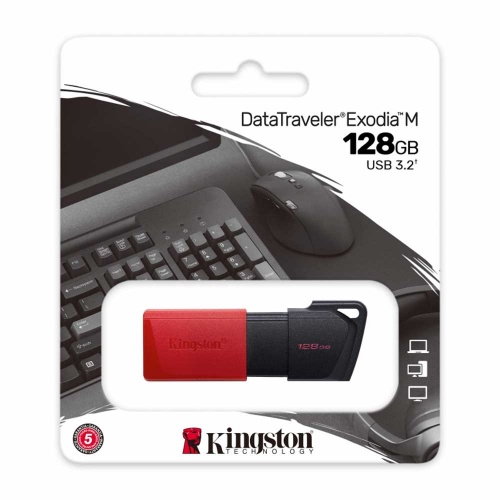 Флешка Kingston DataTraveler Exodia M 128Gb Black/Red фото 3