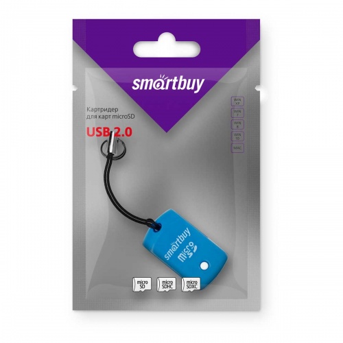Картридер USB 2.0 Smartbuy SBR-706 Blue фото 4
