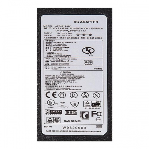 Блок питания для ноутбука Samsung AD-9019N (19V/4.74A/90W/5.5х3.0) фото 4