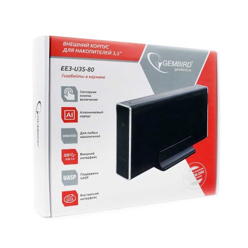 Внешний корпус для HDD 3.5" Gembird EE3-U3S-80 Black фото 5