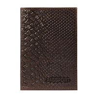 Обложка для паспорта "Питон", коричневая