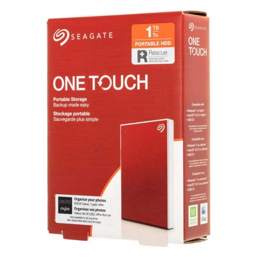 Внешний жесткий диск Seagate One Touch 1Tb Red фото 4
