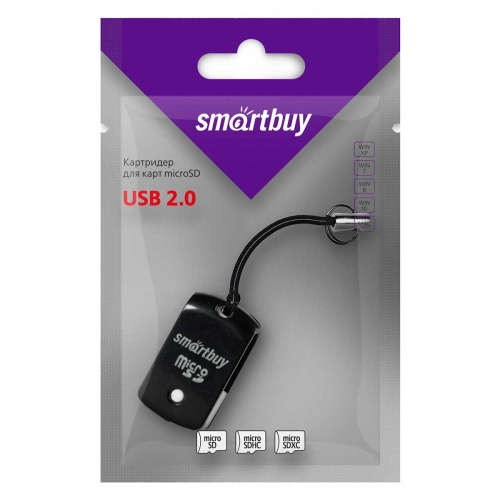 Картридер USB 2.0 Smartbuy SBR-706 Black фото 3