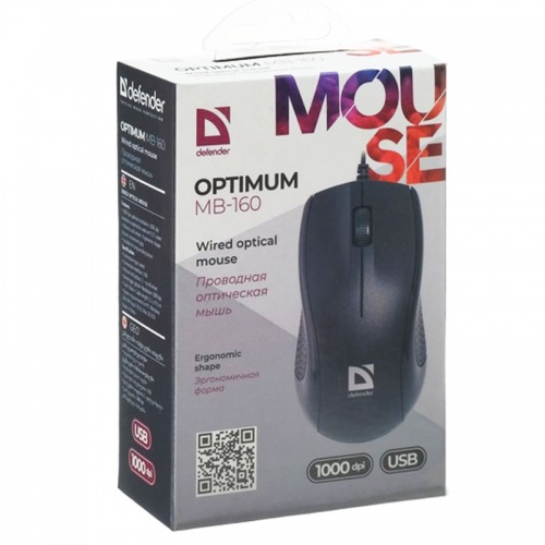 Мышь Defender Optimum MB-160 Black USB фото 3