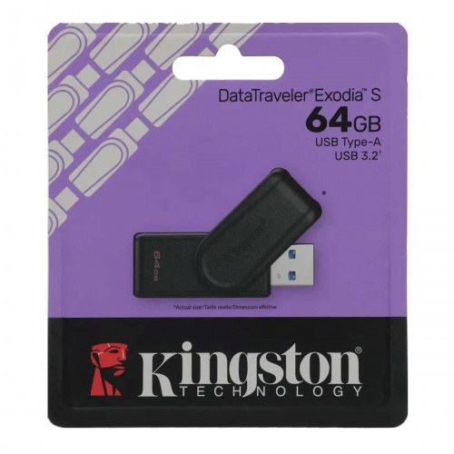 Флешка Kingston DataTraveler Exodia S 64Gb Black фото 4