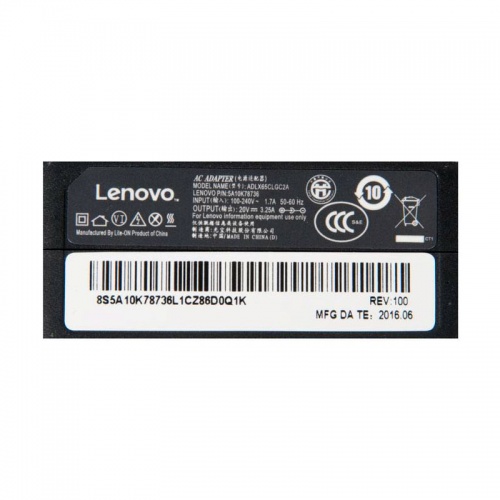Блок питания для ноутбука Lenovo ADLX65CLGC2A (20V/3.25A/65W/4.0х1.7) фото 3