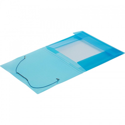 Папка-конверт на резинках Attache А5, синий фото 3