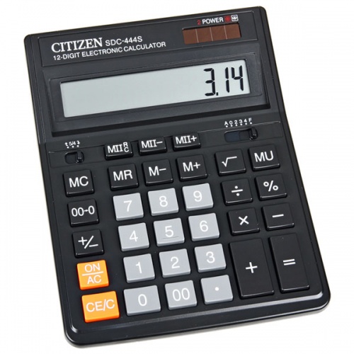 Калькулятор Citizen SDC-444S Black