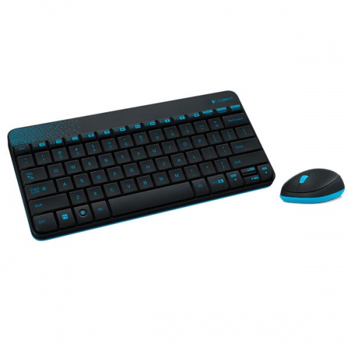 Комплект (клавиатура и мышь) Logitech Combo MK240 Nano Wireless Black-Blue фото 4