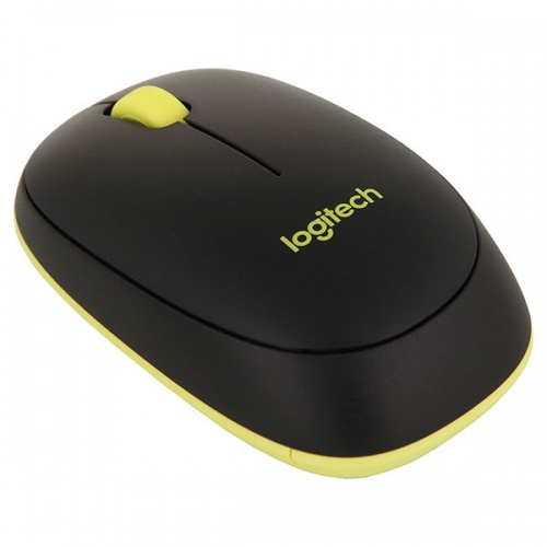 Комплект (клавиатура и мышь) Logitech Combo MK240 Nano Wireless Black-Yellow фото 4