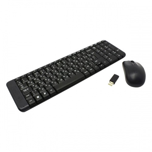Комплект (клавиатура и мышь) Logitech Combo MK220 Wireless Black
