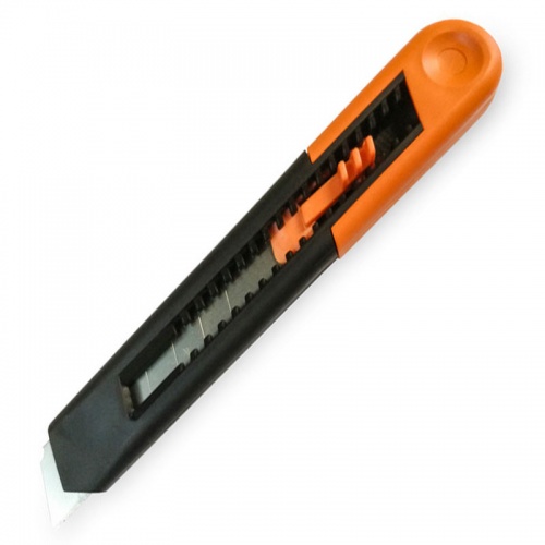 Нож канцелярский Альфа (18 мм, оранжевый)