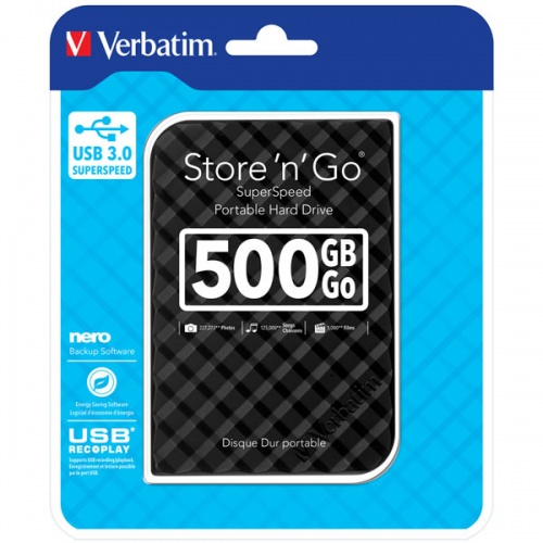 Внешний жесткий диск Verbatim Store'n'Go 3.0 500Gb Black фото 5