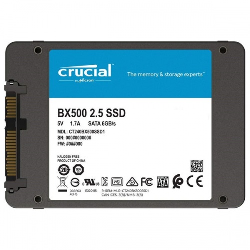 SSD накопитель 2.5" Crucial BX500 480Gb фото 3