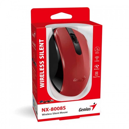 Мышь Genius NX-8008S Silent Wireless Red фото 3