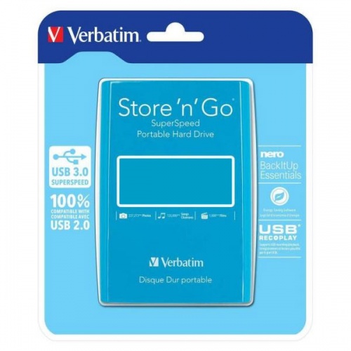 Внешний жесткий диск Verbatim Store'n'Go 3.0 500Gb Blue фото 5