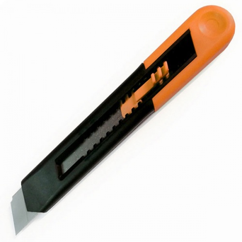 Нож канцелярский Альфа (9 мм, оранжевый)
